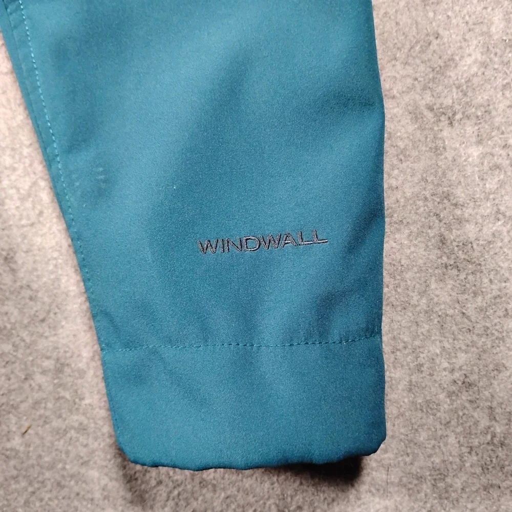 The North Face Wind Wall Softshell Jacket Women's S Teal Hooded High Pile Fleece
